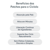 Patches Her Cycle – Alívio Natural para TPM, Cólica e Bem-Estar em Todas as Fases do Ciclo