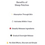 Patches Sleep – Sono Rápido, Calmo e Profundo com Melatonina e Óleos Relaxantes