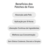 Patches Focus – Foco Profundo, Clareza Mental e Produtividade Elevada